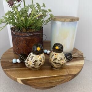 Temptations by Tara Old World Brown Bird Salt Pepper Shaker Set